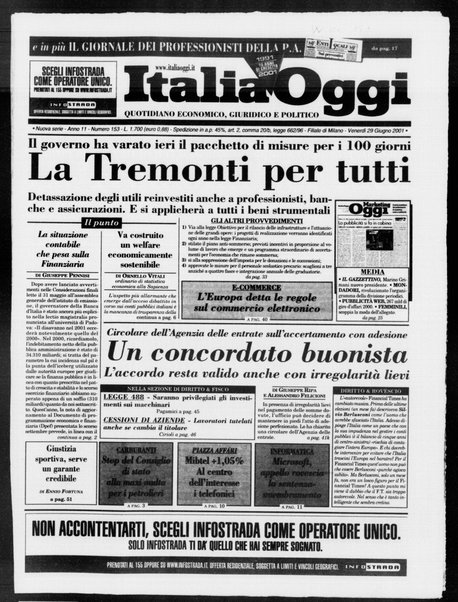 Italia oggi : quotidiano di economia finanza e politica